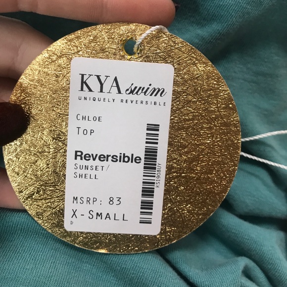 Kya Swim Chloe Top in Sunset/Shell - Picture 4 of 4